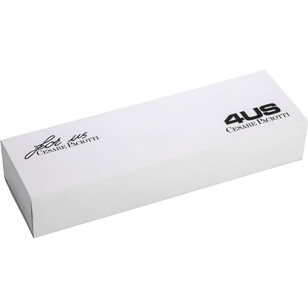 4US Cesare Paciotti Bracciale da Uomo Bracciale in Acciaio e Inserto in Oro 18k e Spinelli di Colore Nero. Regolabile dal 18 al