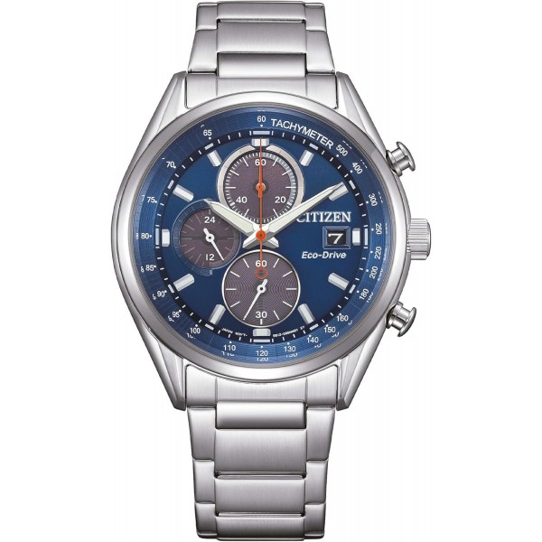 Citizen Cronografo Uomo Racing Eco Drive Blu