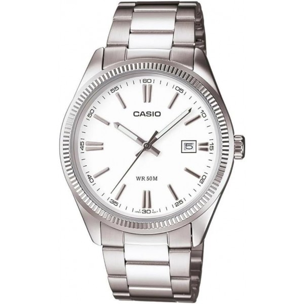 Casio Orologio Analogico Uomo con Cinturino in Placcato in Acciaio Inox MTP-1302D-7A1