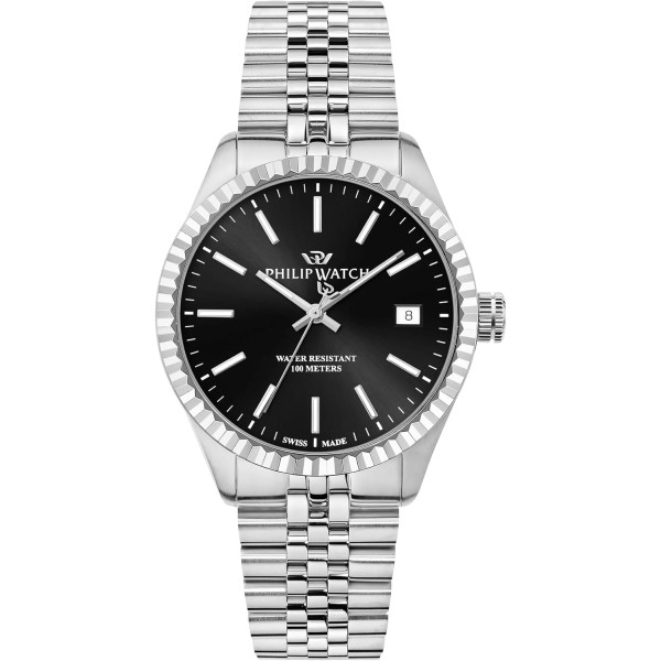 Philip Watch Orologio Uomo, Tempo, Data, Analogico, 39 mm, Collezione CARIBE URBAN