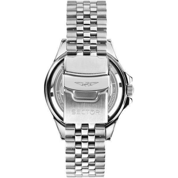 Sector No Limits Orologio Uomo, Tempo, Data, Analogico, Cinturino in Acciaio, Collezione 230 - R3253161053