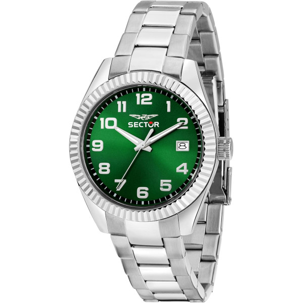 Sector No Limits Orologio Uomo in Acciaio, Tempo e Data, Analogico, 39 mm, Collezione 240, Regalo Fidanzato, Marito, Papà