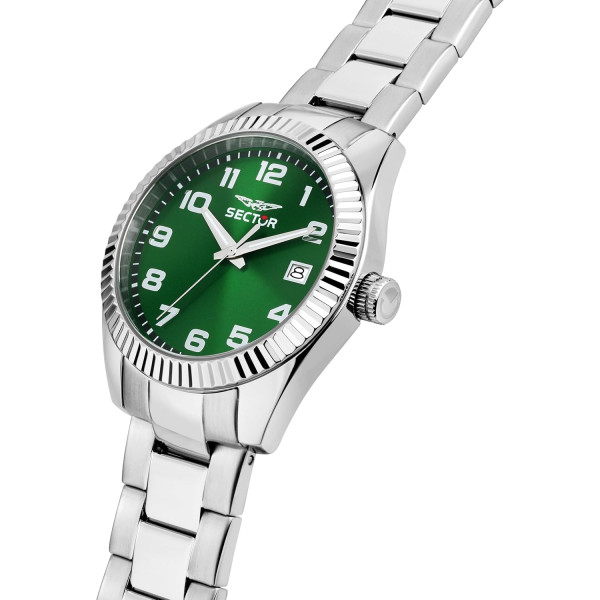 Sector No Limits Orologio Uomo in Acciaio, Tempo e Data, Analogico, 39 mm, Collezione 240, Regalo Fidanzato, Marito, Papà