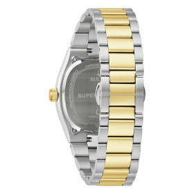 BULOVA 98B458 Super Seville Orologio Uomo Bicolore Acciaio Oro Vetro Zaffiro