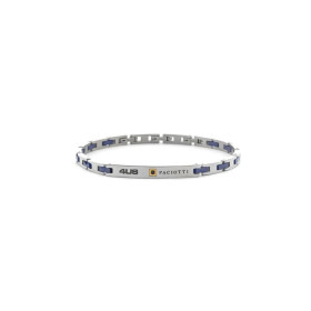 PACIOTTI 4US Bracciale Uomo Mirage in Acciaio Ceramica Blu Oro 18Kt e Spinello 4UBR8275