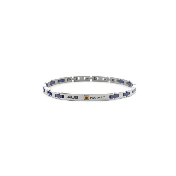 PACIOTTI 4US Bracciale Uomo Mirage in Acciaio Ceramica Blu Oro 18Kt e Spinello 4UBR8275