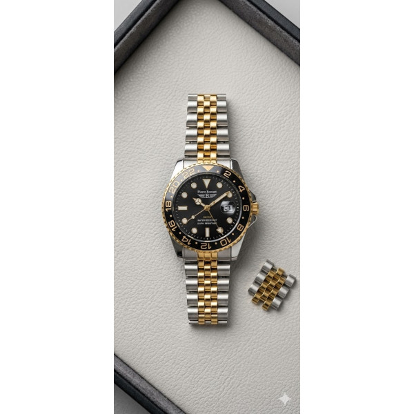 PIERRE BONNET Orologio Uomo Diver Style Acciaio Bicolore Silver Gold