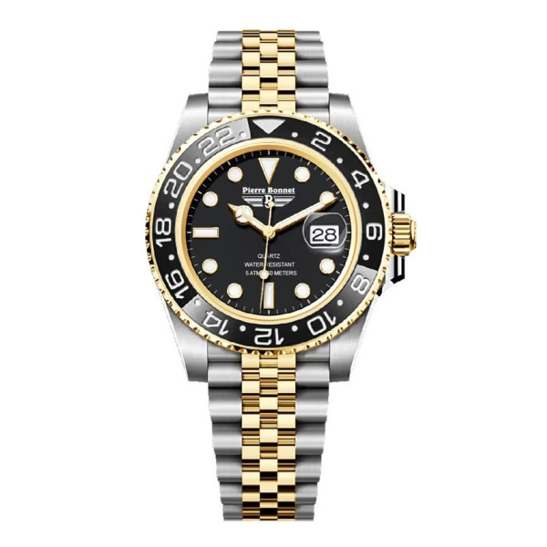 PIERRE BONNET Adventure 9283BA Orologio Uomo Acciaio Bicolore Seiko GMT Style