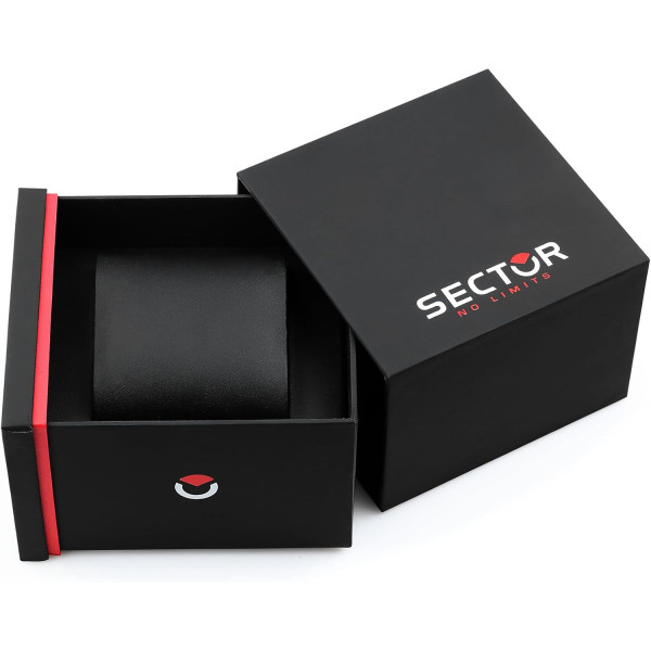 Sector No Limits Orologio Uomo, Tempo, Data, Analogico, Cinturino in Acciaio, Collezione 230 - R3253161052