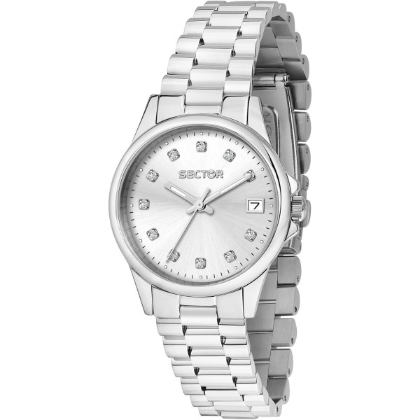 SECTOR OROLOGIO DONNA R3253161542 COLLEZIONE 230 ACCIAIO SILVER CRISTALLI 10ATM