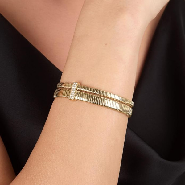 Morellato Onda SAZP05 Bracciale Donna Acciaio Dorato con Cristalli 55 mm