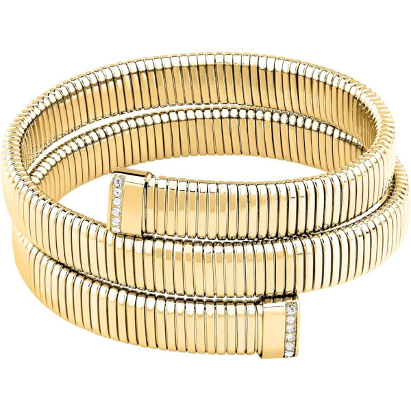 Morellato Onda SAZP23 Bracciale Rigido Donna Acciaio Dorato con Cristalli Bianchi