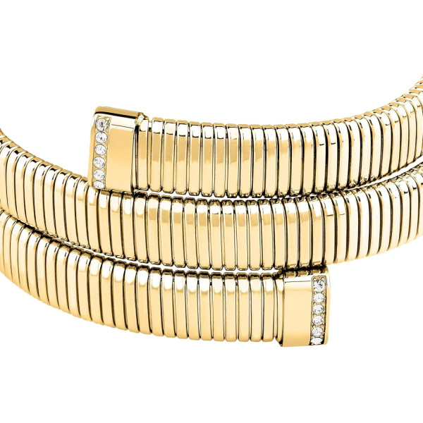 Morellato Onda SAZP23 Bracciale Rigido Donna Acciaio Dorato con Cristalli Bianchi