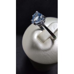 ANELLO ACQUA MARINA TAGLIO CUORE PICCOLO