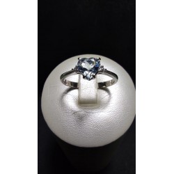 ANELLO ACQUA MARINA TAGLIO CUORE PICCOLO