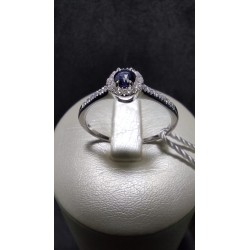 SOLITARIO CON ZAFFIRO E DIAMANTI