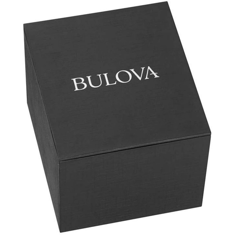 Bulova Classic Aerojet 98B254 - Orologio design con cinturino in pelle, Uomo, nero/inserti, colore oro rosa