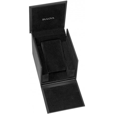 Bulova Classic Aerojet 98B254 - Orologio design con cinturino in pelle, Uomo, nero/inserti, colore oro rosa